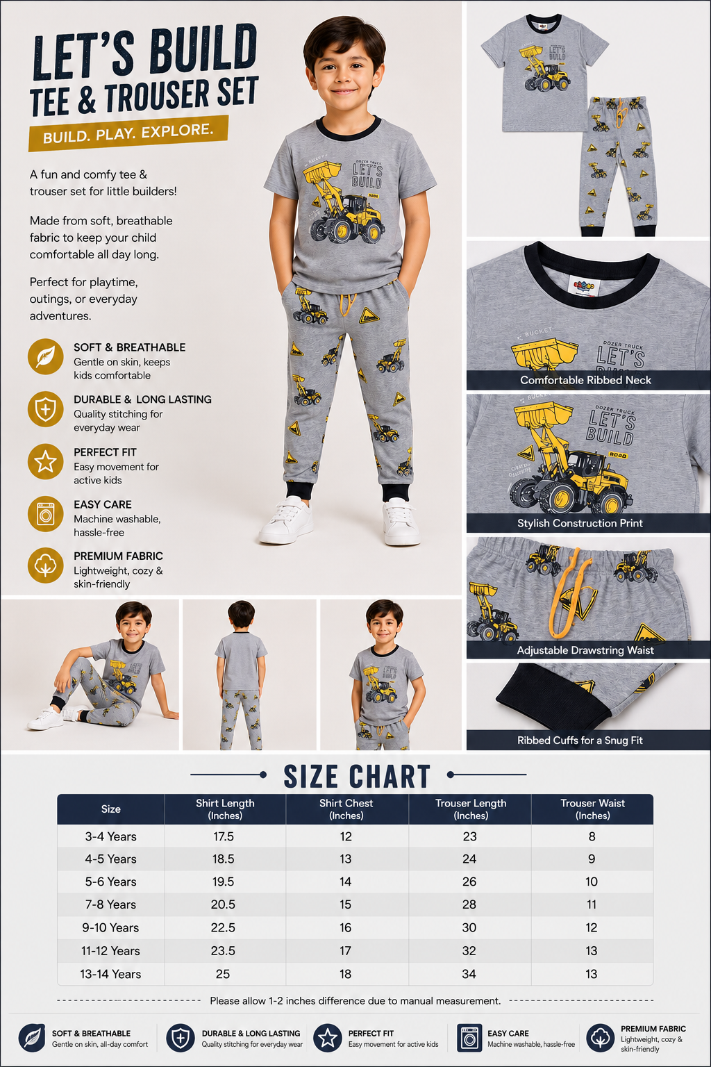 Builder Mode Casual Set for Boys