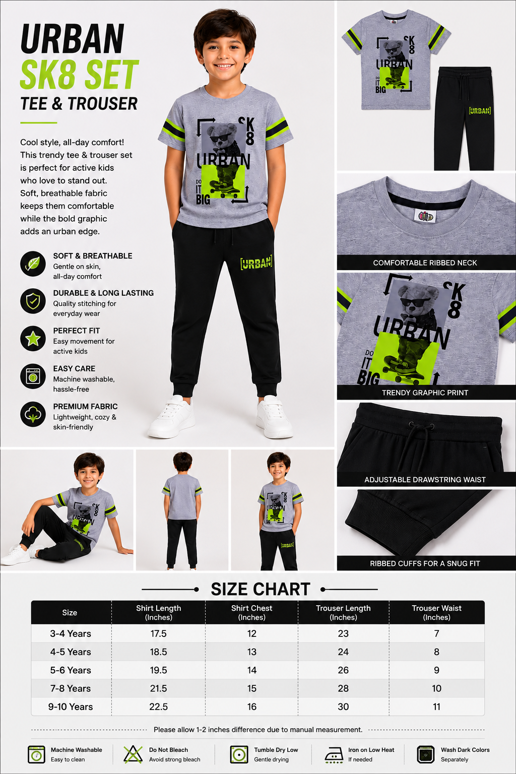 Bold Venture Tee & Jogger Set for Boys