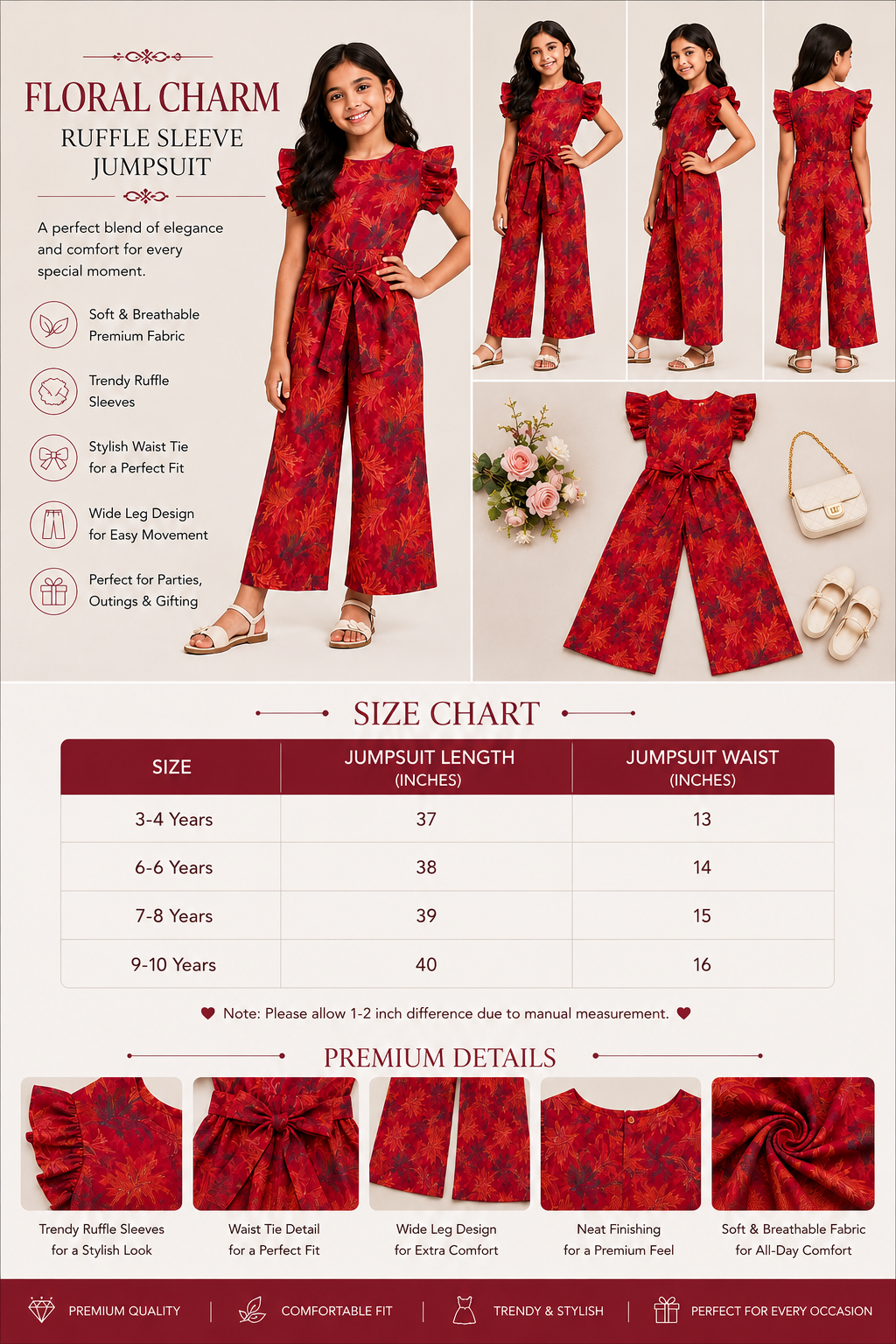 Grace Interlock Jumpsuit for Girls